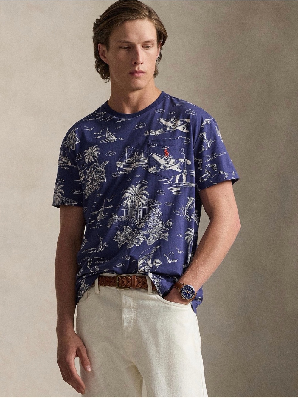 NWT Polo Ralph Lauren Men's Classic-Fit Tropical Jersey T-Shirt